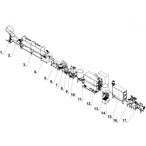 Apple puree production line