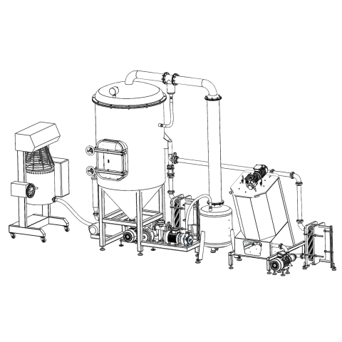 Línea de concentración de leche condensada