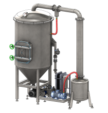 Línea de concentración de leche para elaborar leche condensada