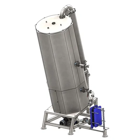 Circulation-type vacuum evaporation unit