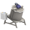 Tank met een mixer en een mantel voor de thermische drager