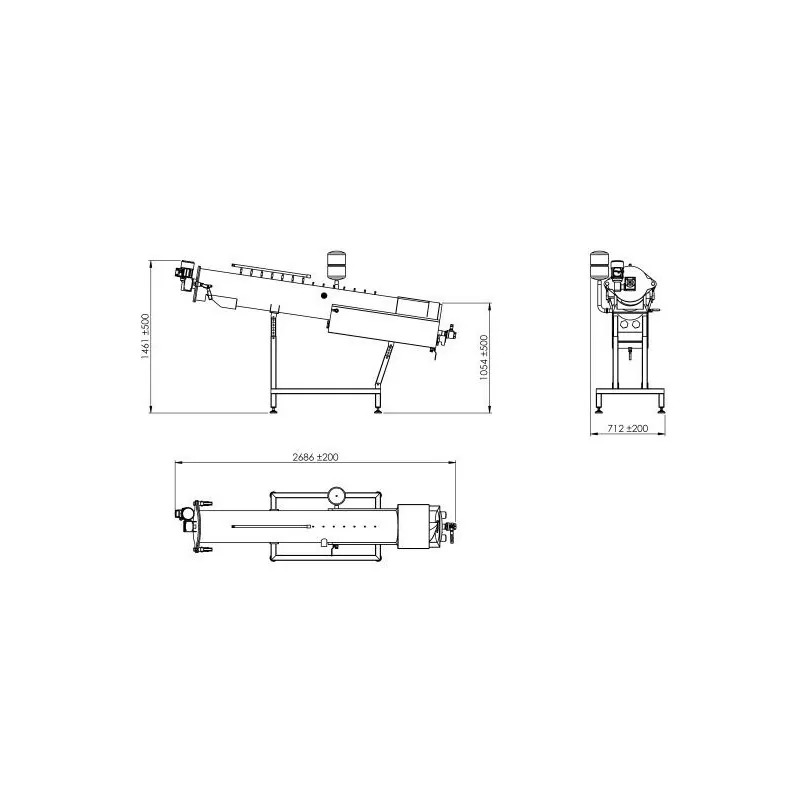 Inclined screw blancher