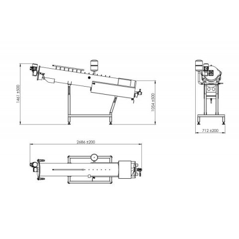 Inclined screw blancher