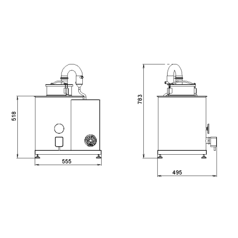 Unidad de evaporación al vacío para miel