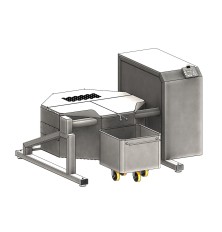 Tilting bratt pan with a mixer 450