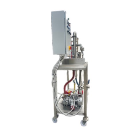 Pilot vacuum evaporation unit