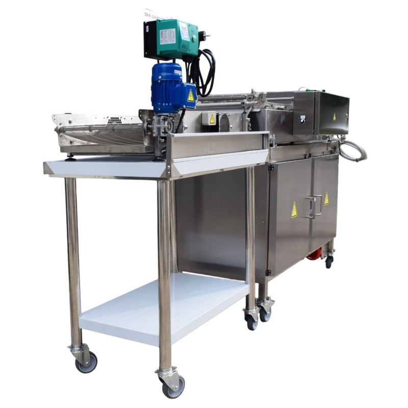 Production line for frying semi-finished goods