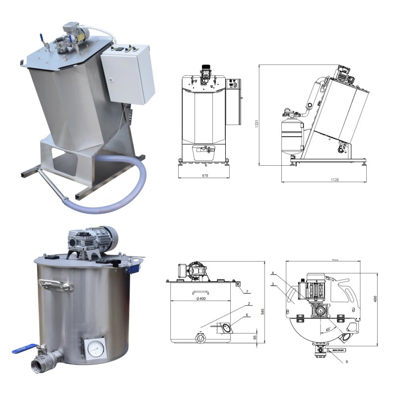 Evaporator & cooking kettle for condensed milk production