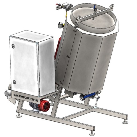 Vacuum evaporator with efficient circulation 100 L