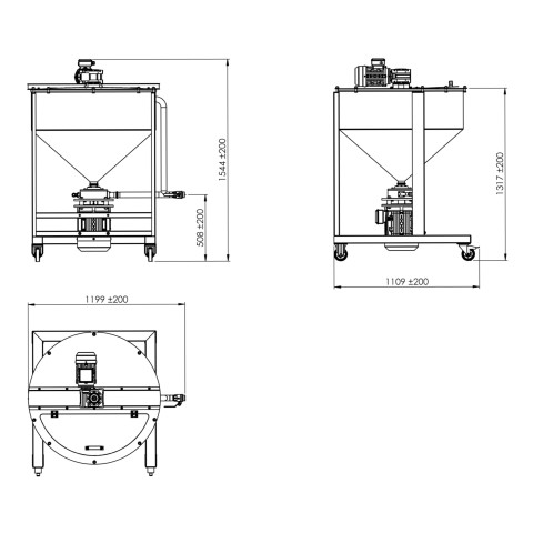 Omogeneizzatore per maionese da 300 l