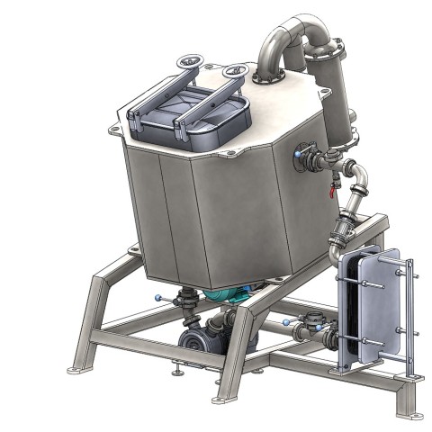 Verwerking vacuümtank met mixer