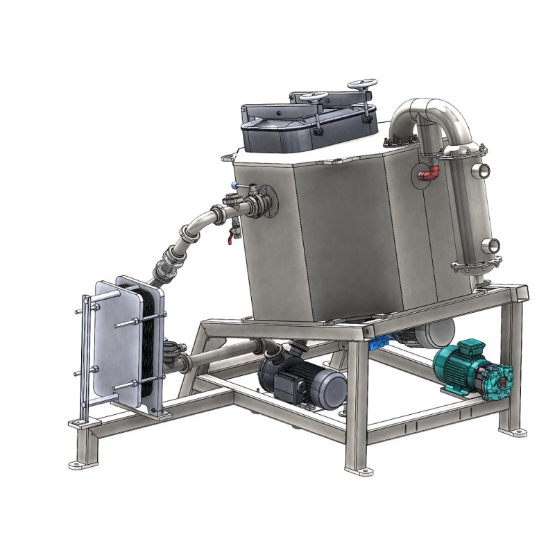 Serbatoio sottovuoto per lavorazione con miscelatore 50L - 1800L