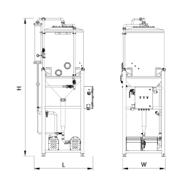 Equipment for the production of non-alcoholic wine