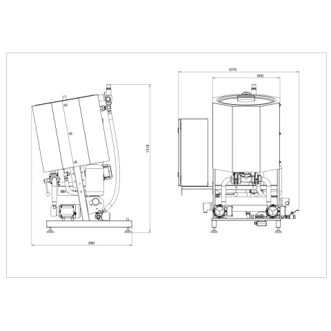 Cuve de cuisson universelle 100-900 L
