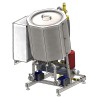 Tank with a mixer and jacket for the thermal carrier