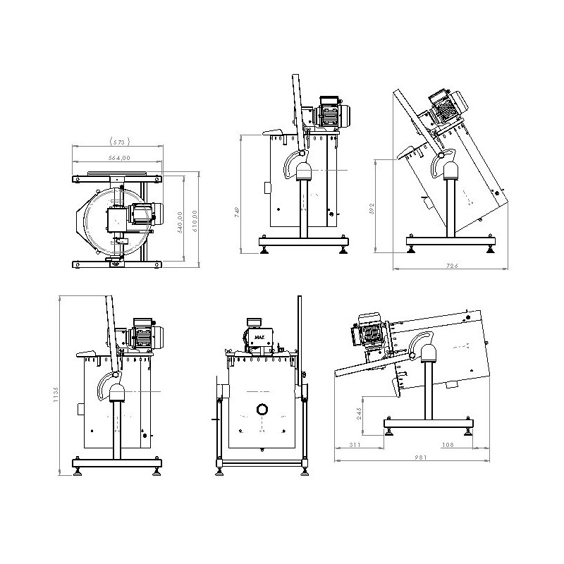 Misturador basculante MakMix 30 - 100L