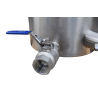 Edelstahltopf mit Ventil und Thermometer