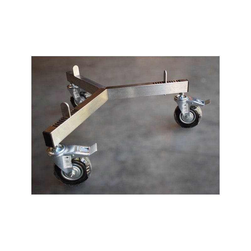 Industrial trolley base for large pots and tanks Industrial trolley base for large pots and tanks