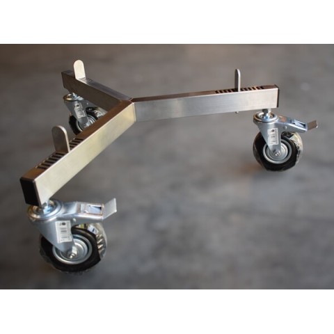 Industrial trolley base for large pots and tanks Industrial trolley base for large pots and tanks