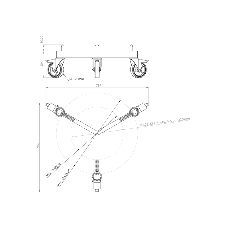 Base móvil para ollas grandes (50-150 L)
