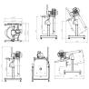 Dimensions de la batteuse à pâte liquide à basculement (50 L) - Plan technique Dimensions de la batteuse à pâte liquide à basculement (50 L) - Plan technique