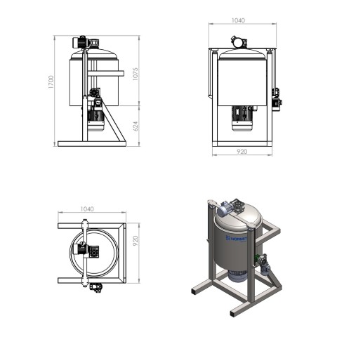 Misturador cutter basculante 150L