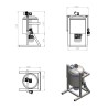 Cutter miscelatore ribaltabile 150L