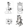 Miscelatore da taglio inclinato 150L – Disegno tecnico