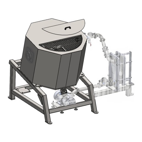 Verwerking vacuümtank met mixer