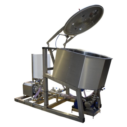 Sistema di omogeneizzazione sottovuoto per la produzione di salse