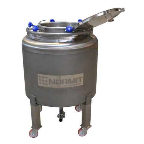 Pressure vessel for vertical product transfer