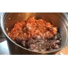 Mixing minced meat on the small mixer 20L