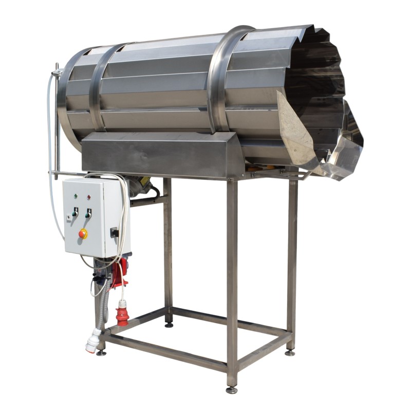 Drum coating / seasoning machine for chips and fried snacks
