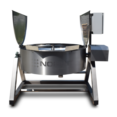 Electric cooking pan with mixing 140 L