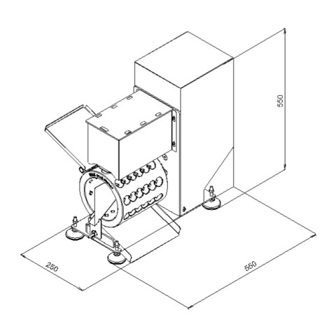 Cherry pitting machine technical drawing