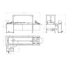 Industrial fryer Combifry 600 × 3500 - Technical drawing