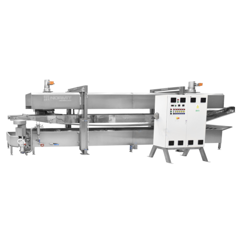 Elektrische Doppelförderer Friteuse Öl Tief 600x6000 mm