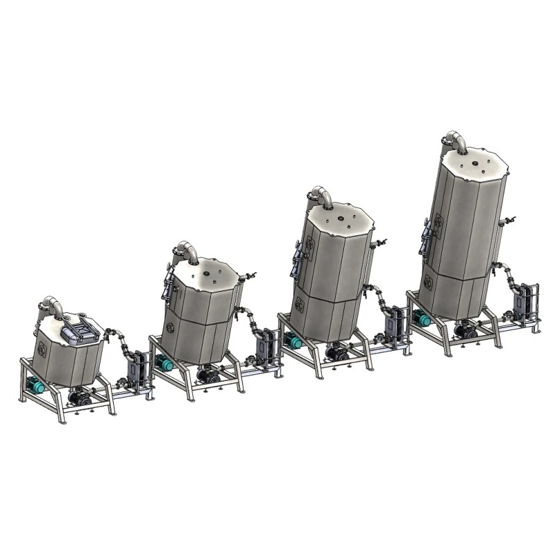 Evaporador a vácuo com circulação de 50 a 1800 L