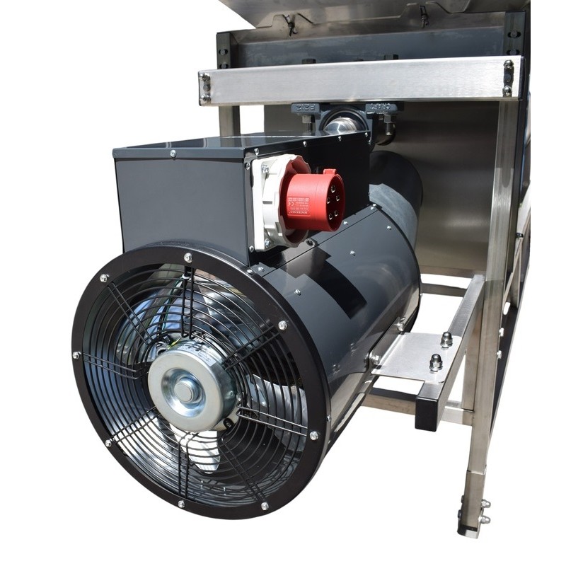 Continuous electric powder drying system