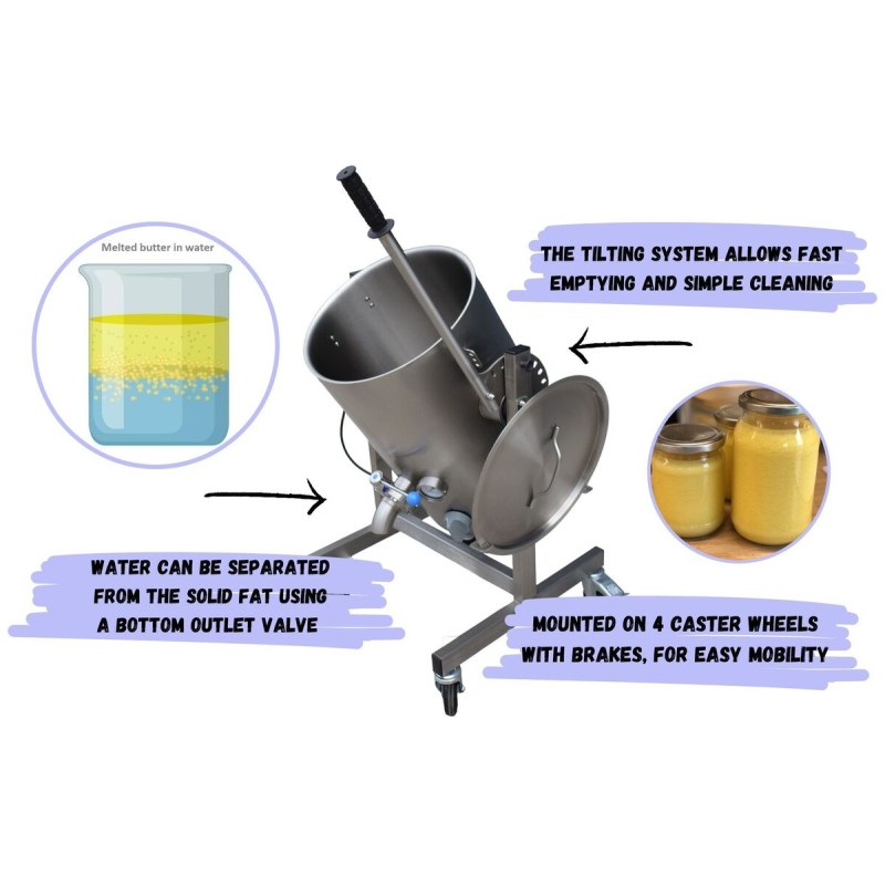 Fettschmelzmaschine zur Ghee-Herstellung