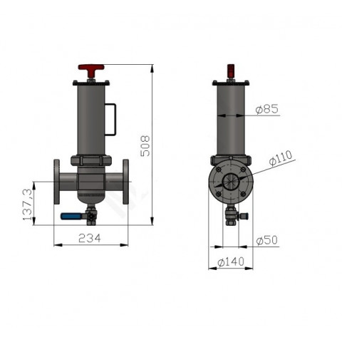 Flow type magnetic separator SMP