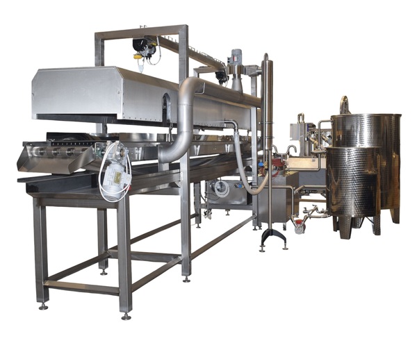 Food fryer with continuous product transport