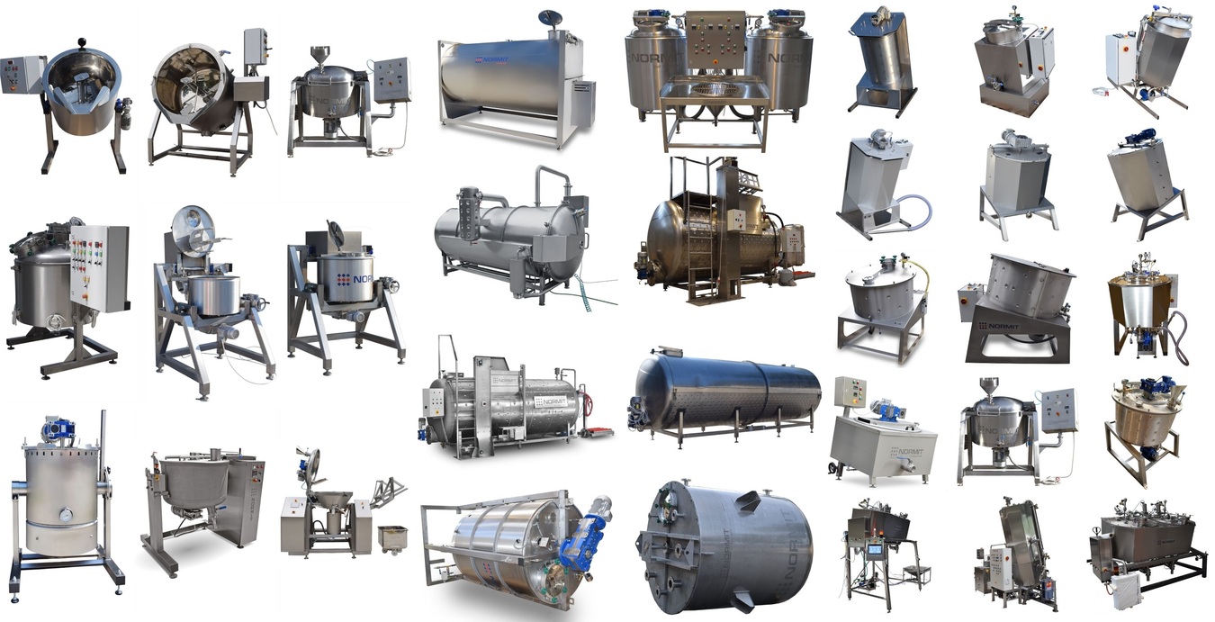Tilted & tilting food processing equipment list